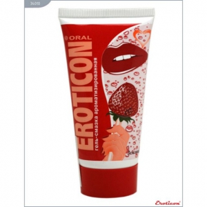 Гель-смазка "Eroticon" с ароматом и вкусом земляники, 50ml