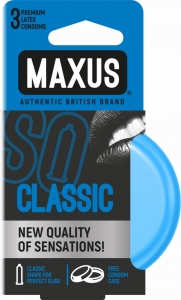 Презервативы классика "Maxus Classic" в жестяном футляре, 3шт