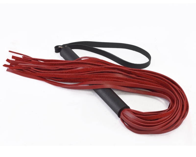 Плеть-многохвостка "Sitabella" кожа, красная 