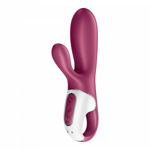 Вибратор для точки G  и клитора с подогревом "Satisfyer Hot Bunny" + приложение, бордо